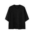 Men's sand grey loose fit short sleeve pullover with regular sleeves for casual leisure wear