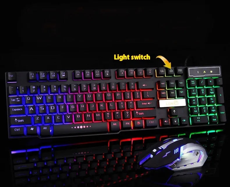 Braided USB cable with glowing LED illumination for gaming keyboards in white or black