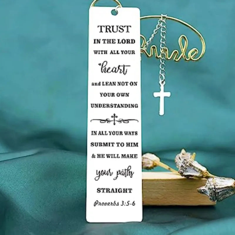 Stainless steel family Bible verse bookmark with European design in CFS5170 steel colour