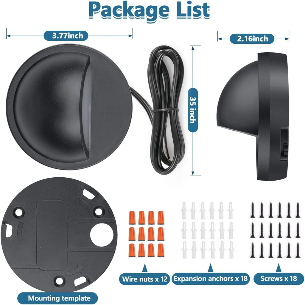 Compact outdoor step light with aluminum and PC body for garden paths