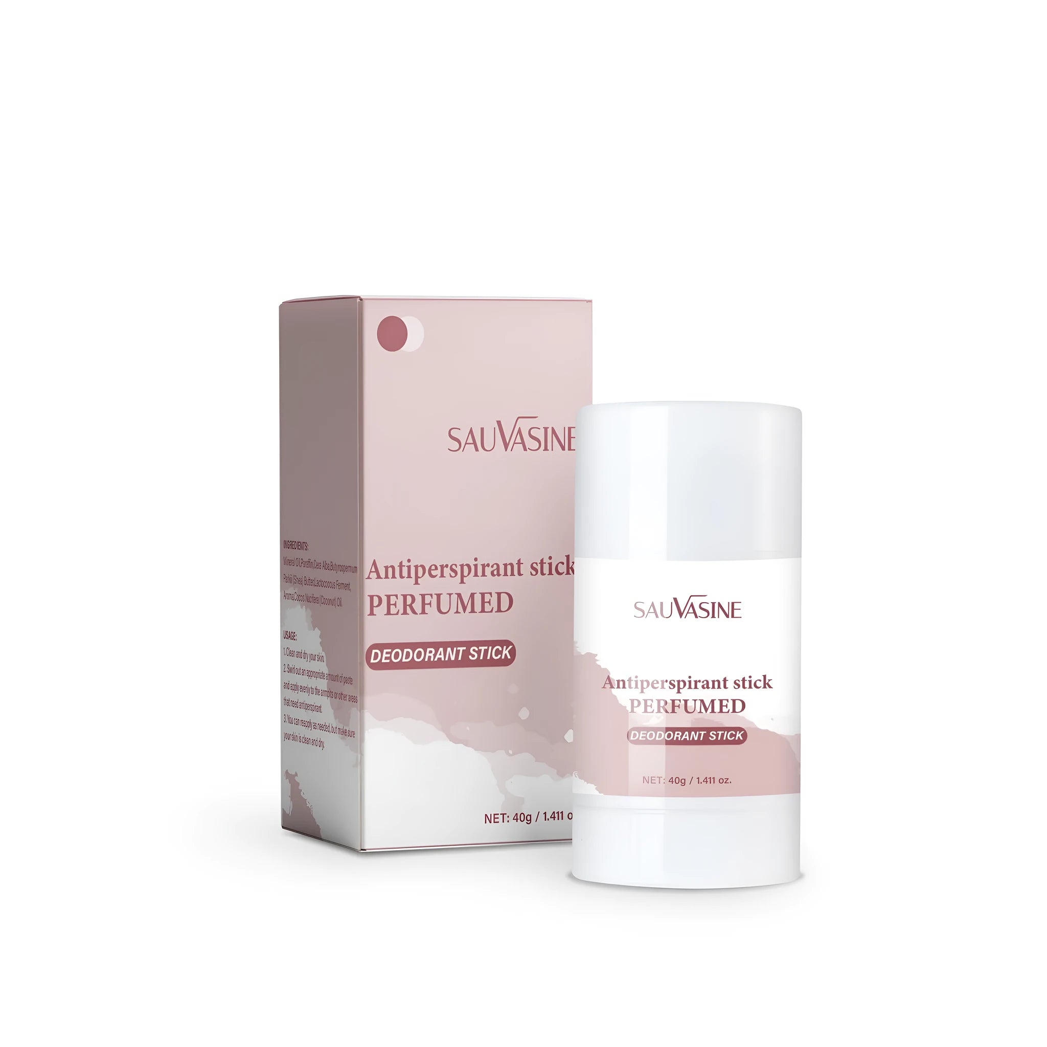 40g antiperspirant deodorant stick in packaging for women, men and children.