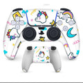 Set of matte finish PS5 controller protective stickers, front and back pieces, on a white background.