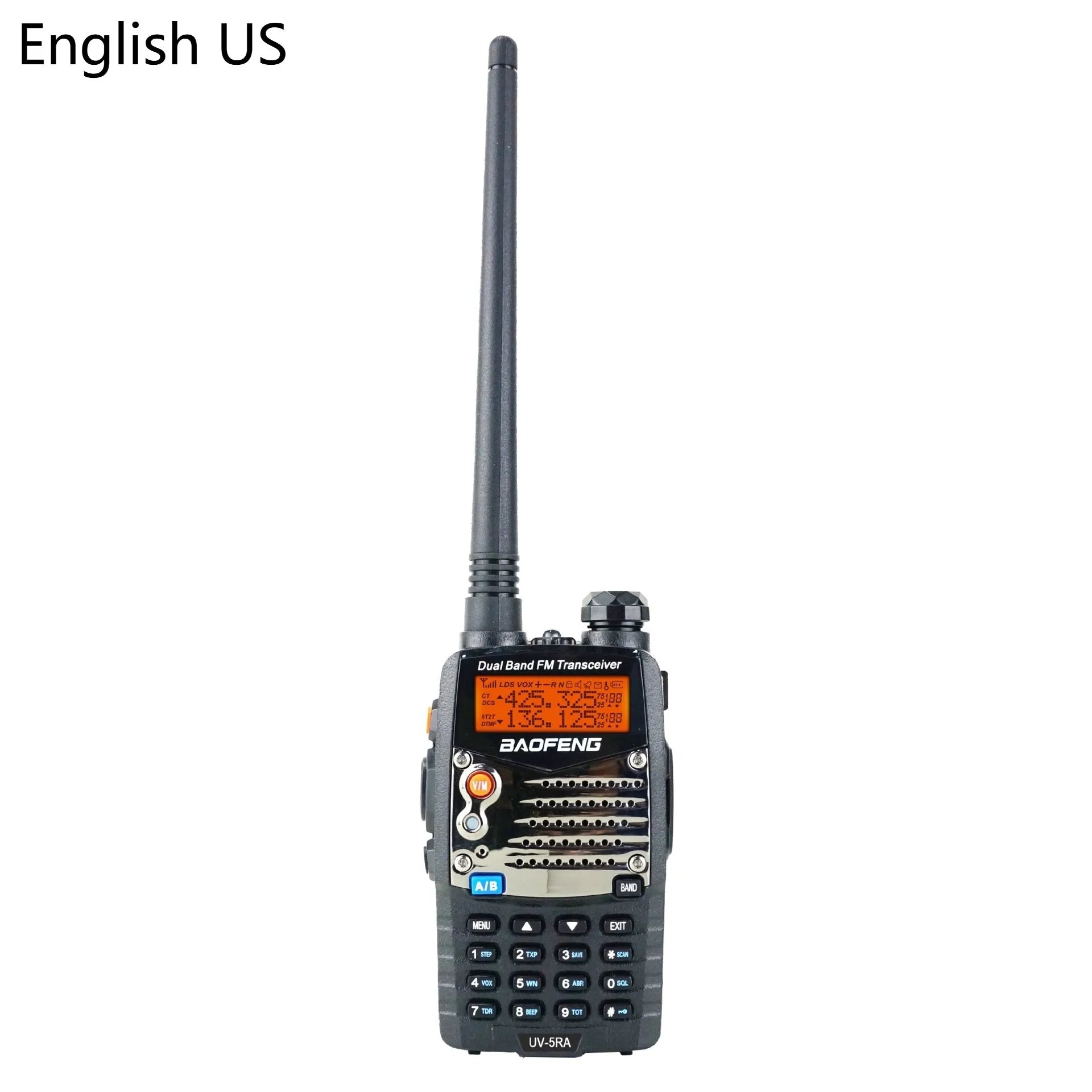 Baofeng UV-5RA dual band two-way radio with dual display for outdoor and civil communication