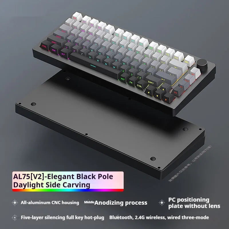 Heiji Snake aluminium mechanical keyboard kit with tools on a desk