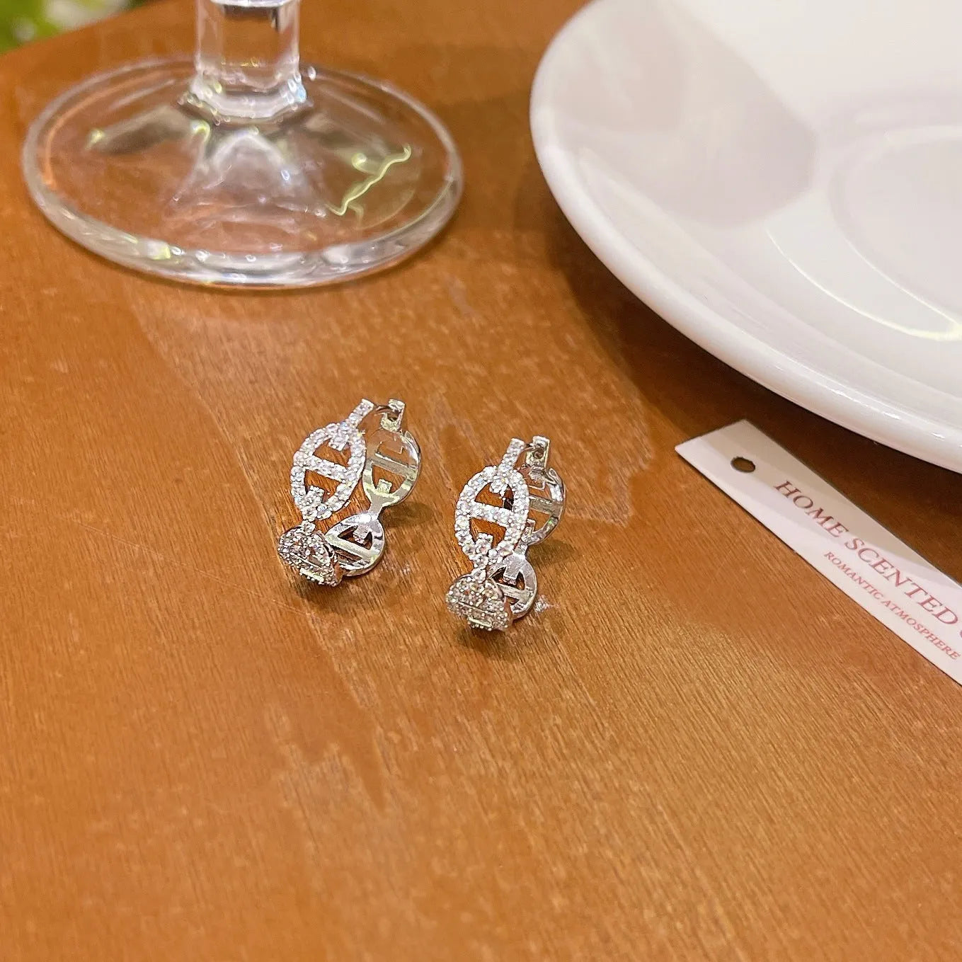 Electroplated copper casual earrings in silver, gold, or rose gold colours for ladies