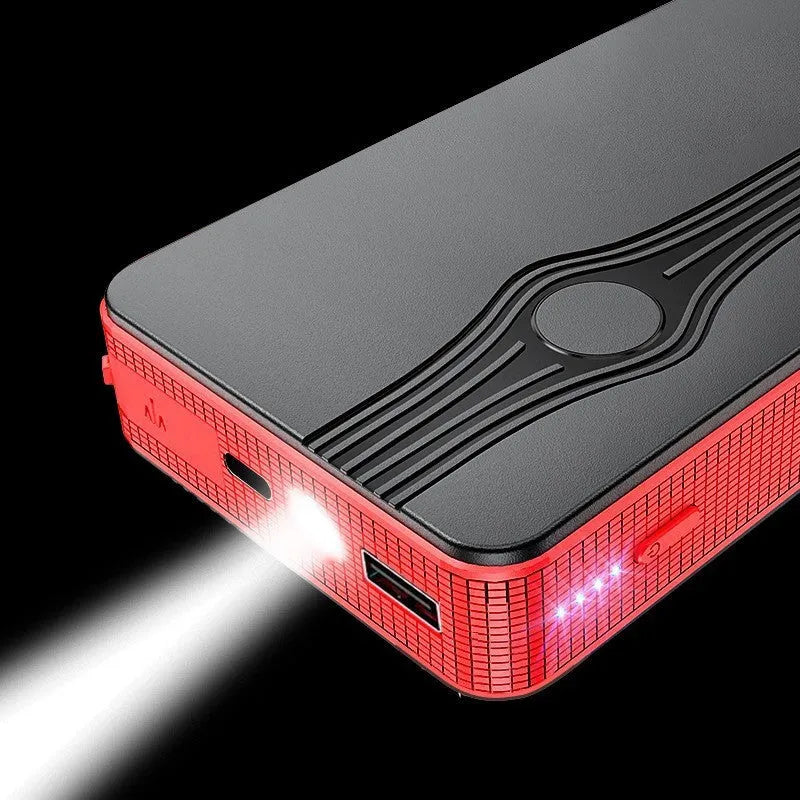 Red K4-E automobile emergency starting power supply with 6000mAh capacity for 2.0L petrol vehicles