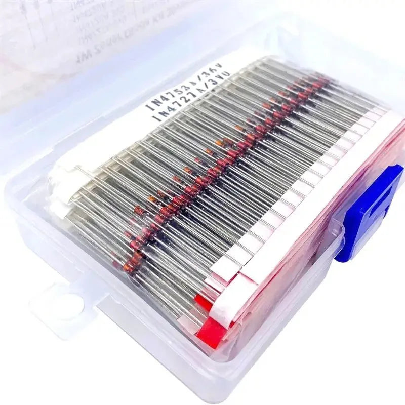 1W Zener diode with glass package and 50V reverse breakdown voltage for electronic circuits