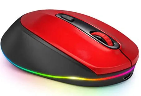 24g lightweight wireless mouse with ergonomic design in multiple colours including black, silver, and blue