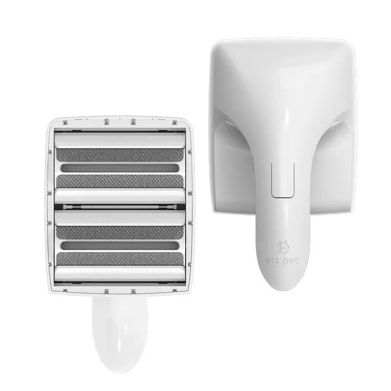 White ABS sticky hair remover roller for picking up cat hair from fabric