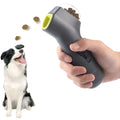 Grey pet snack catapult launcher for dogs and cats with 18cm portable size