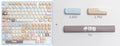 High Sea Salt Cat theme PBT keycap set with 7u March supplements on mechanical keyboard
