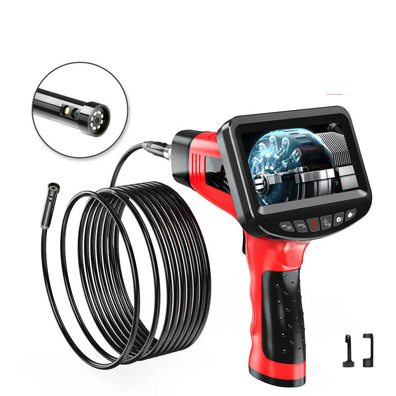 8.5mm diameter dual-lens endoscope inspection camera with hard wire cable and memory card