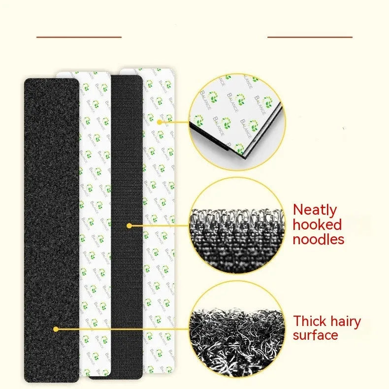 Self-adhesive velcro strips for car and motorcycle licence plate mounting, 100x500mm right-angle format