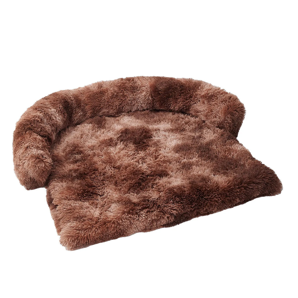 Cloth pet sofa blanket nest mat in dark gray with tie dye pattern, removable and washable, for dogs