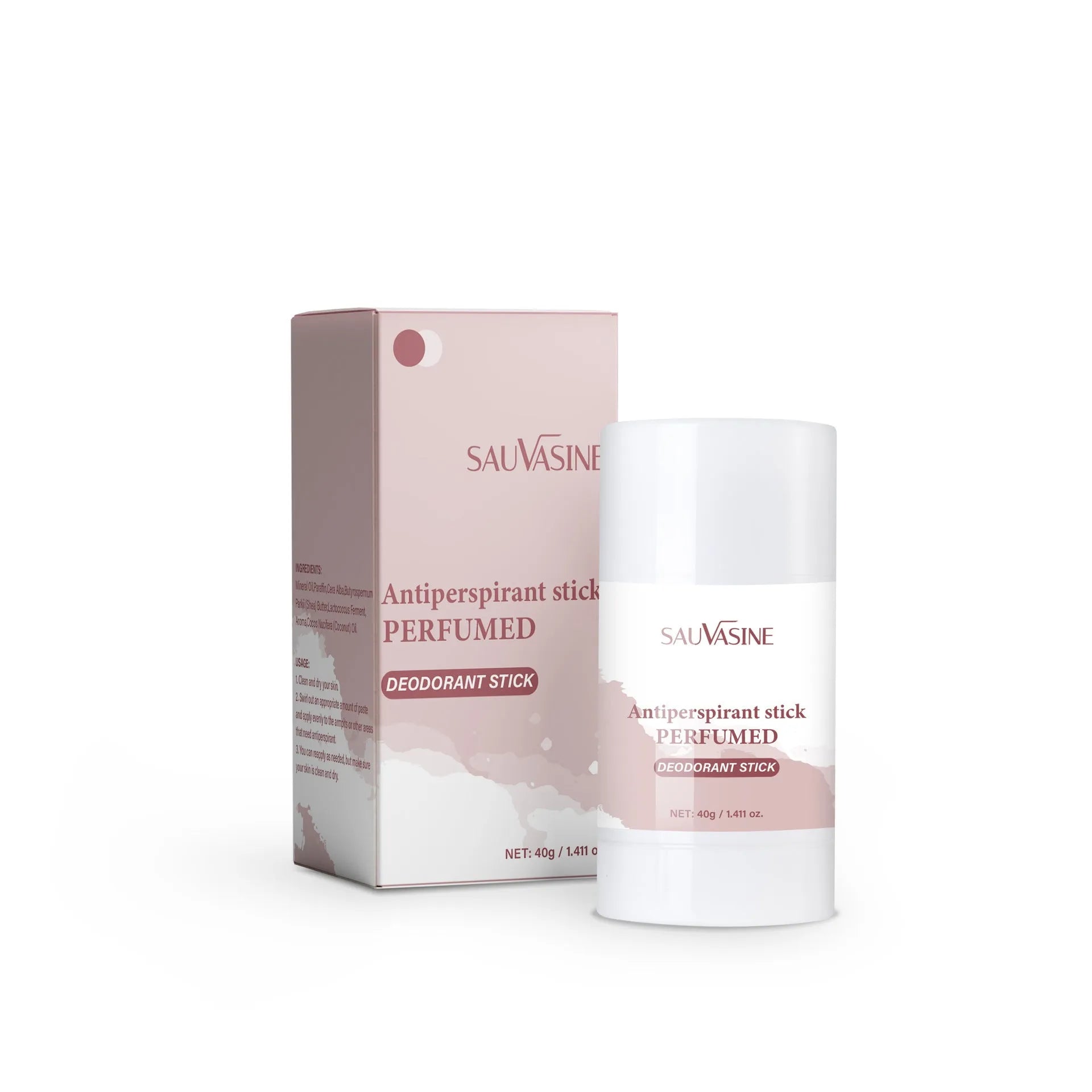 40g antiperspirant deodorant stick in packaging for women, men and children.
