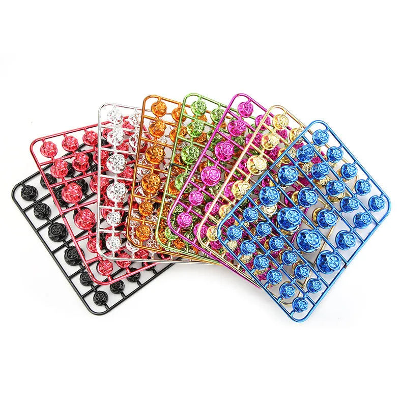 30-piece motorcycle screw cap set in eight colours including black, red, gold, blue, silver, green, orange and purple