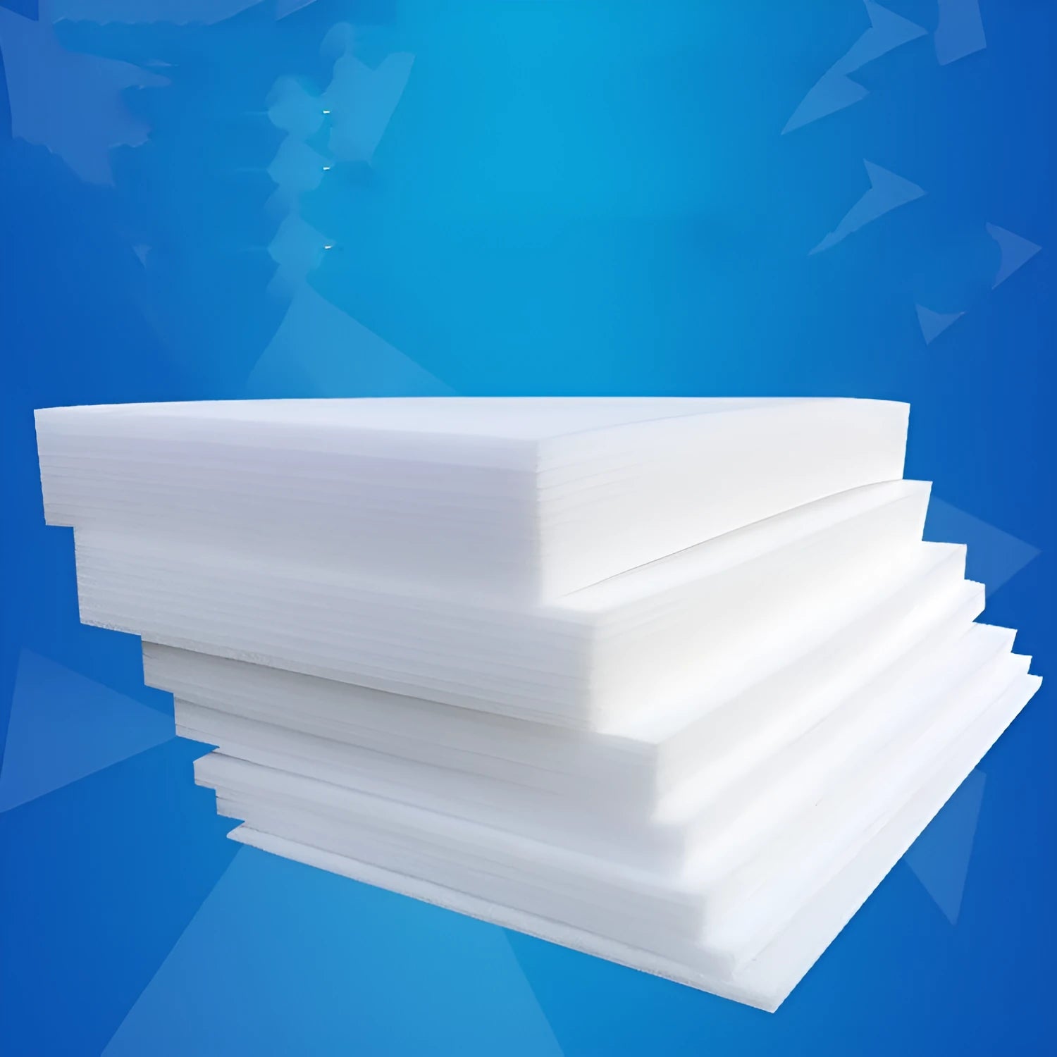 White EPE pearl cotton high-density foam board measuring 2 metres by 1 metre