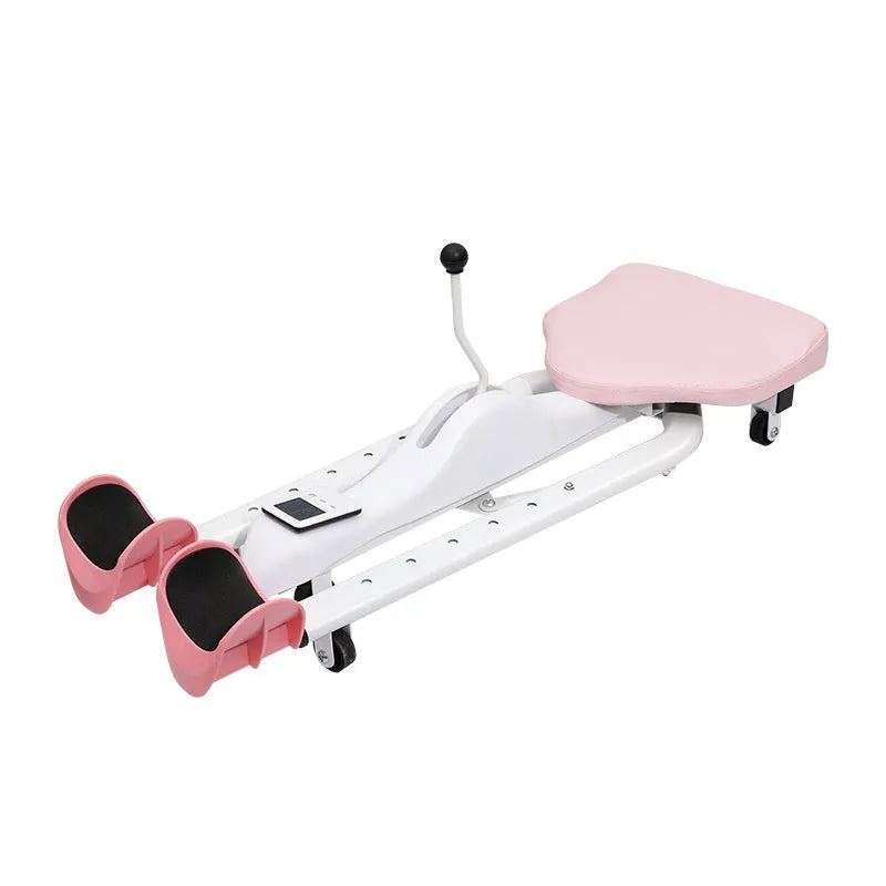 Horse leg opener stretching machine with steel frame and foam padding in blue colour