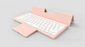 Three-in-one wireless Bluetooth keyboard with touchpad and leather sheath stand for tablets