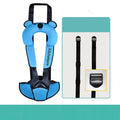 A portable child seat belt retainer in red, for car travel safety, suitable for children 12-36kg.
