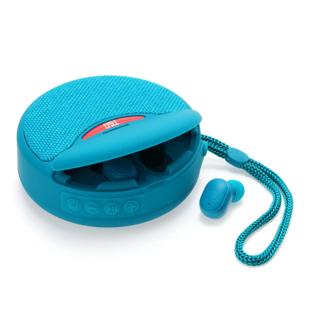 Outdoor portable Bluetooth speaker headset with 3D stereo subwoofer 5W 52mm driver black colour