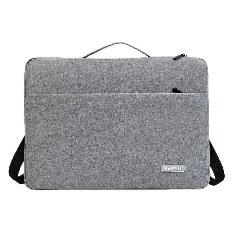 Oxford cloth laptop bag in solid colour with visible sewing thread detail, fits 11-16 inch laptops