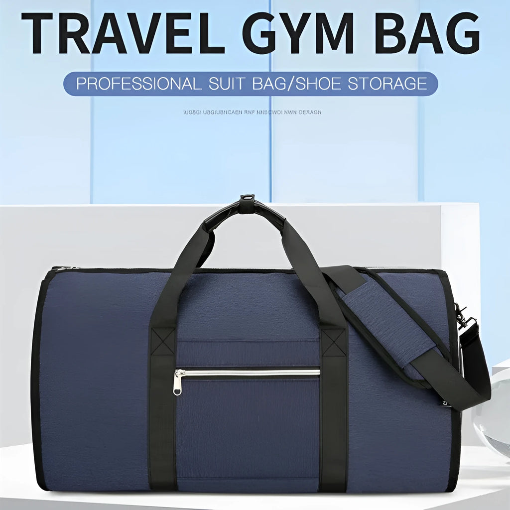 Oxford cloth sports bag with dry wet separation compartments in grey colour option