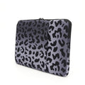 Leopard print laptop sleeve for 13-inch to 16-inch devices with anti-shock waterproof protection