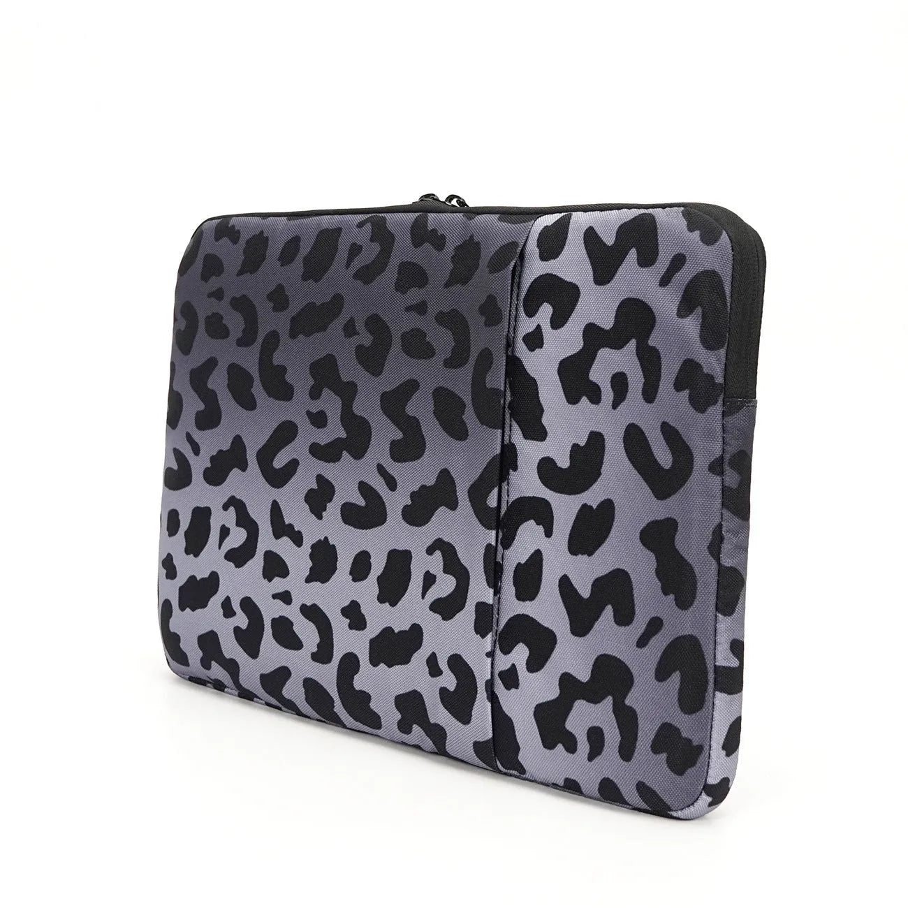 Leopard print laptop sleeve for 13-inch to 16-inch devices with anti-shock waterproof protection