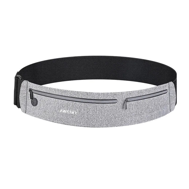 Waterproof 8-inch outdoor sports waist bag in chinlon Lycra material with anti-theft features