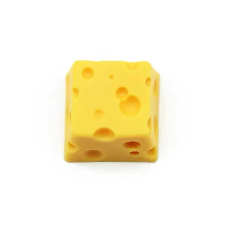 Yellow resin cheese keycap for mechanical keyboards with MX stem compatibility