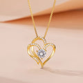 Women's heart-shaped necklace in 925 silver with gold plating options