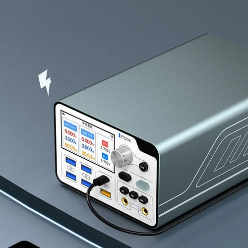 320W intelligent regulated power supply unit with IPS display and connection ports.