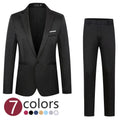 Men's loose fit wedding suit in acetate fibre available in multiple colours and sizes up to 5XL.