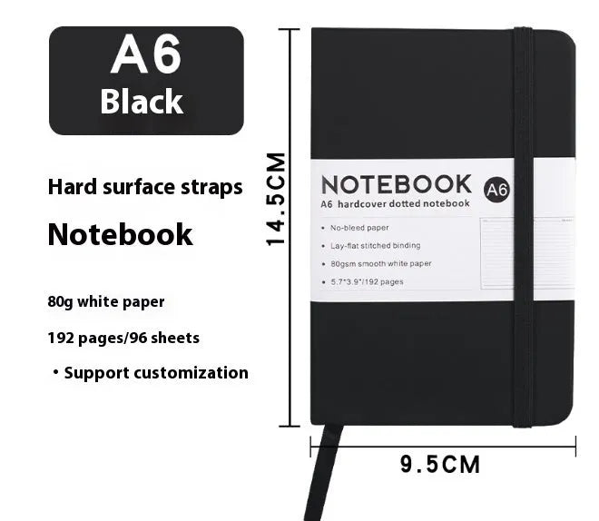 A5 soft skin-feel PU leather diary with strap closure and horizontal ruled pages in multiple colour options