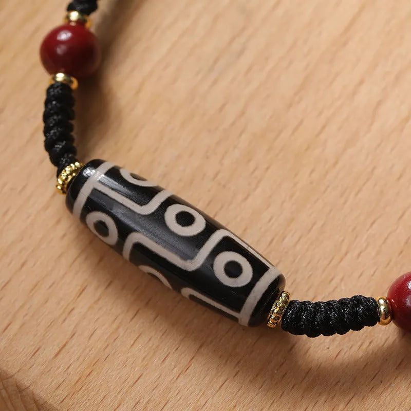 Tibetan Agate Dzi Bead Bracelet men's shrinkable adjustable couple style original design
