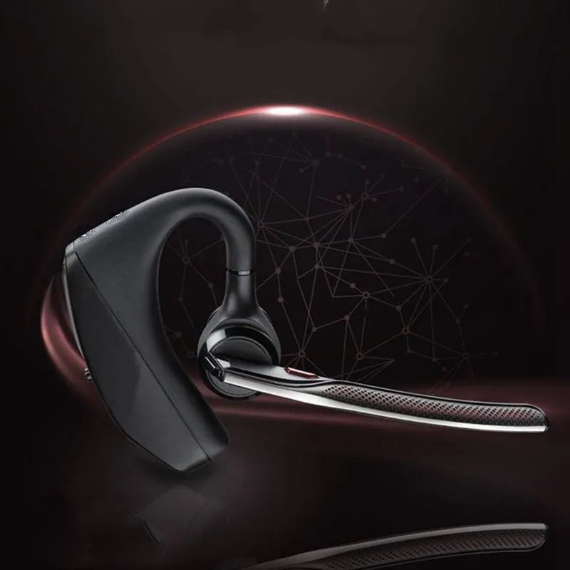 Black stereo Bluetooth sports headphones with battery display and USB charging port