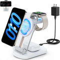 Transparent folding three-in-one magnetic wireless charger showing internal components