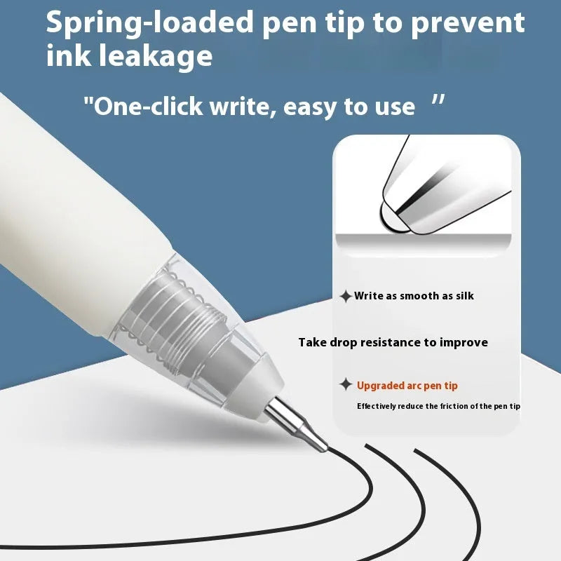 Quick-drying ballpoint pen refill multipack in black, red, blue, and ink blue colours