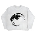 Men's punk hip hop style cotton sweater pullover in organic fabric showing round neck design
