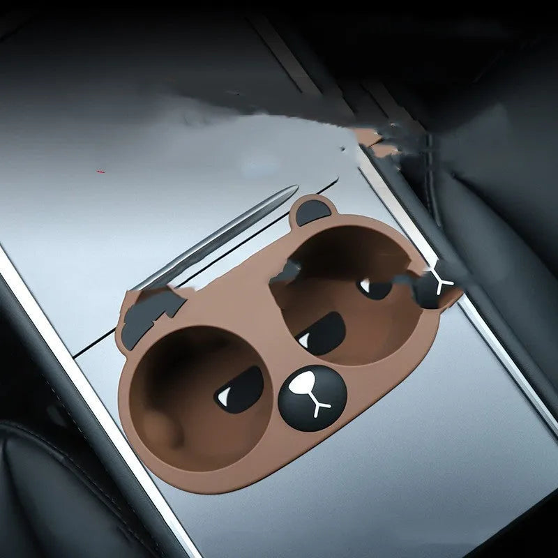 Silicone cup holder limiter for car dashboard central control in grey colour