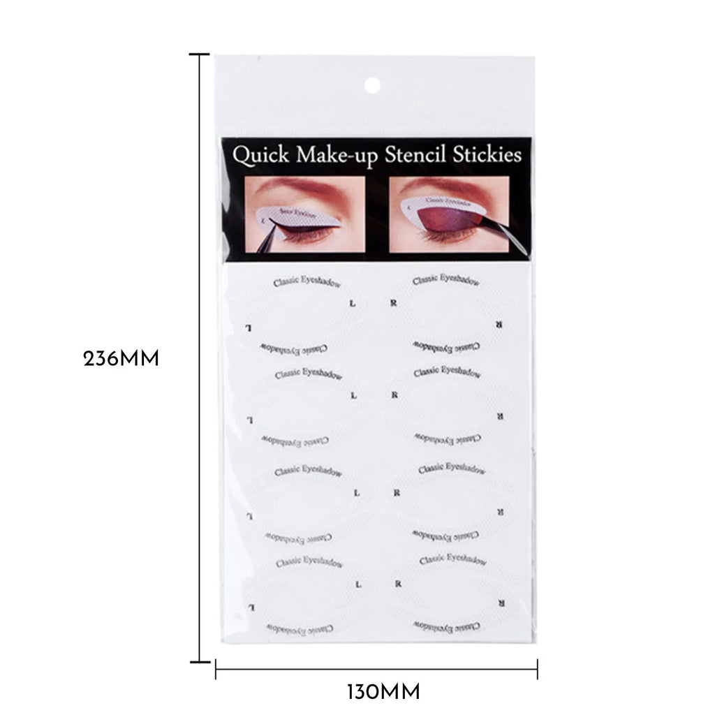 Four reusable eyeliner makeup stencil templates for winged eyeliner and eyeshadow application