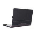 Black imitation leather protective sleeve for Microsoft Laptop6 laptop, shown closed.