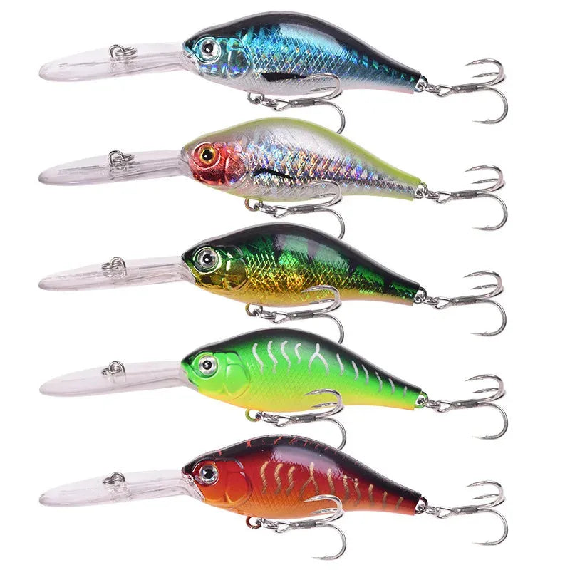10.5cm floating rock mino fishing lure with long tongue board in multiple colour options