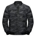 Men's windproof winter jacket in army green camouflage, polyester fibre, sizes M to 4XL