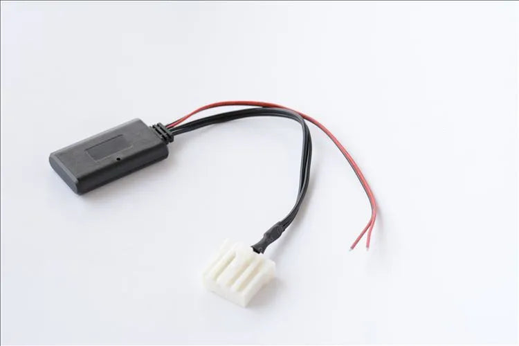 Black JieRui Bluetooth audio cable for Mazda vehicles with AUX connector.