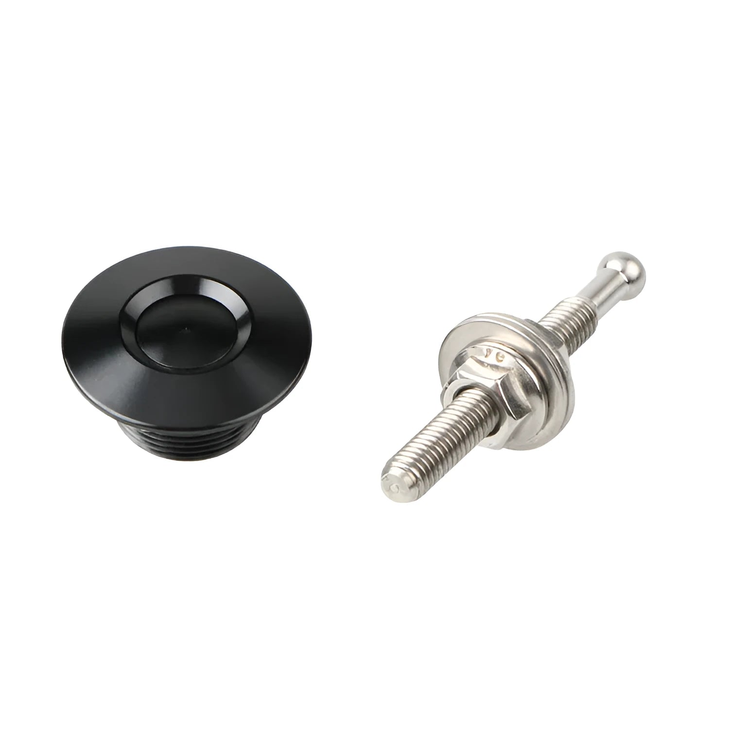 30mm aluminium alloy engine cover lock for modified racing cars in silver colour with 55mm screw