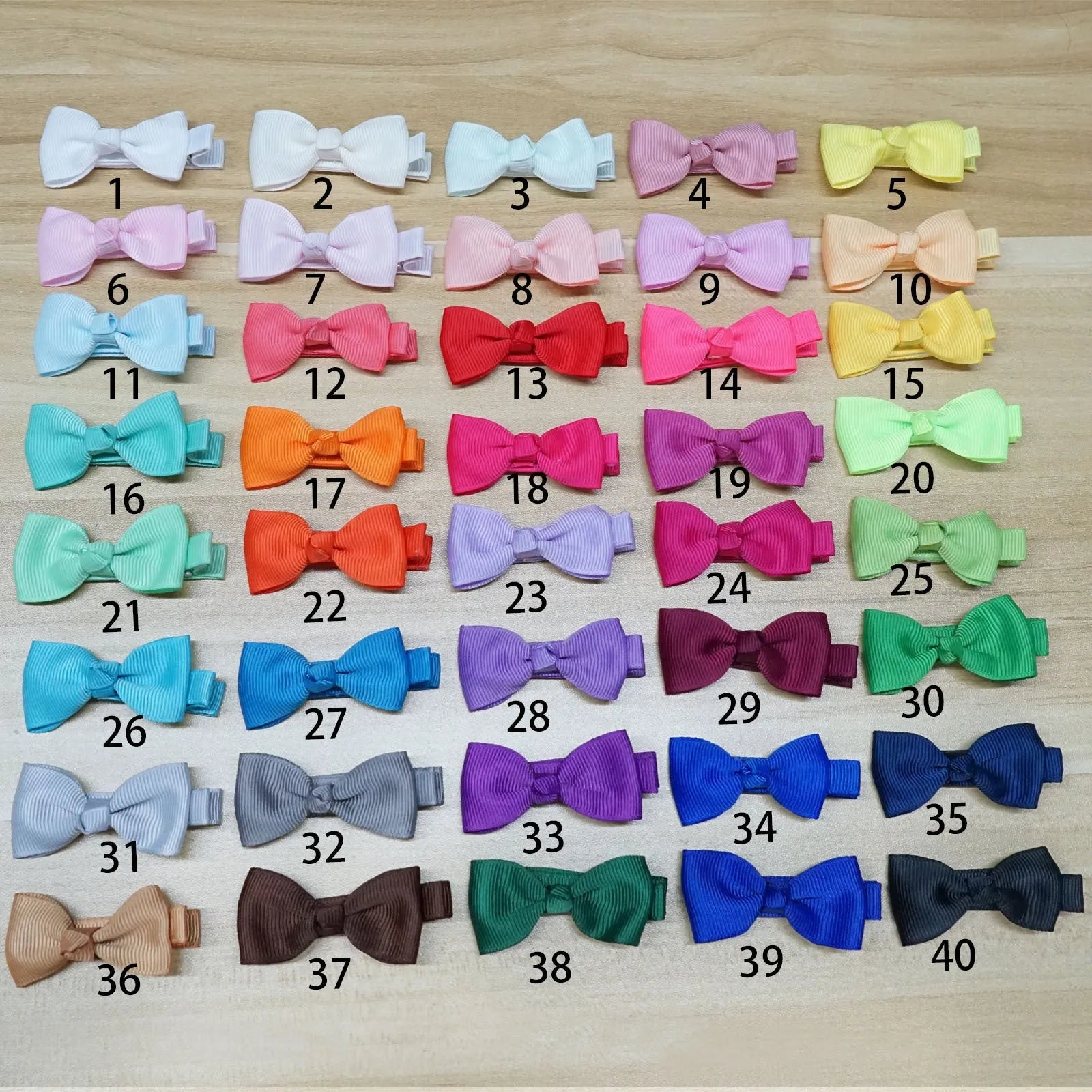 Baby hair clips set with no slip grip in pastel colours including barrettes and bows