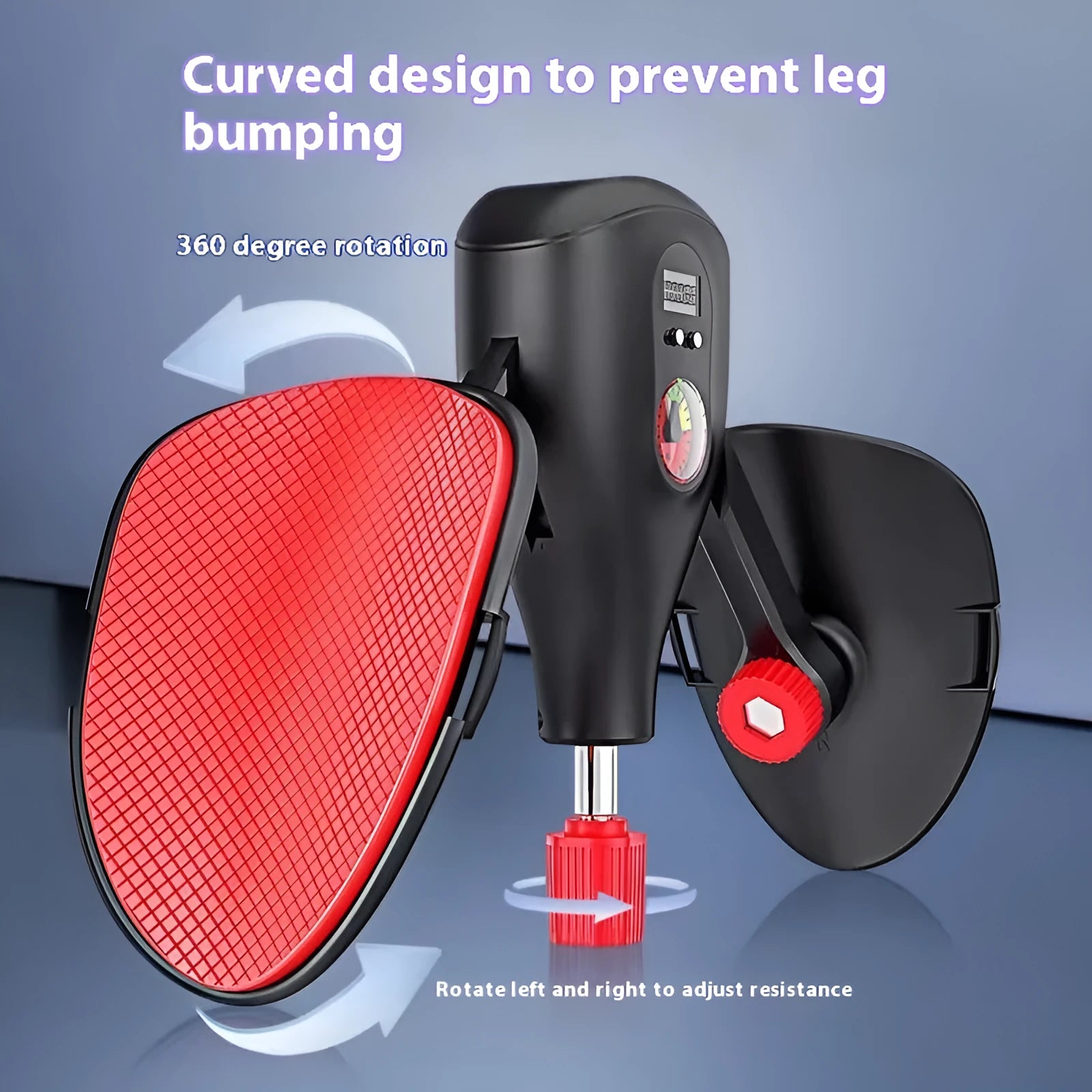 Men's black Kegel trainer for PC muscle exercise with optional elastic straps and handle accessory.