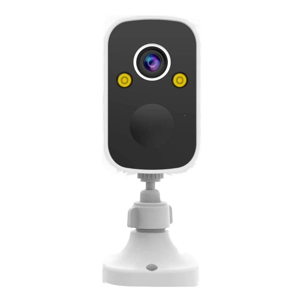 Wireless indoor surveillance camera with compact 1.2-inch ball design and self-contained mounting bracket